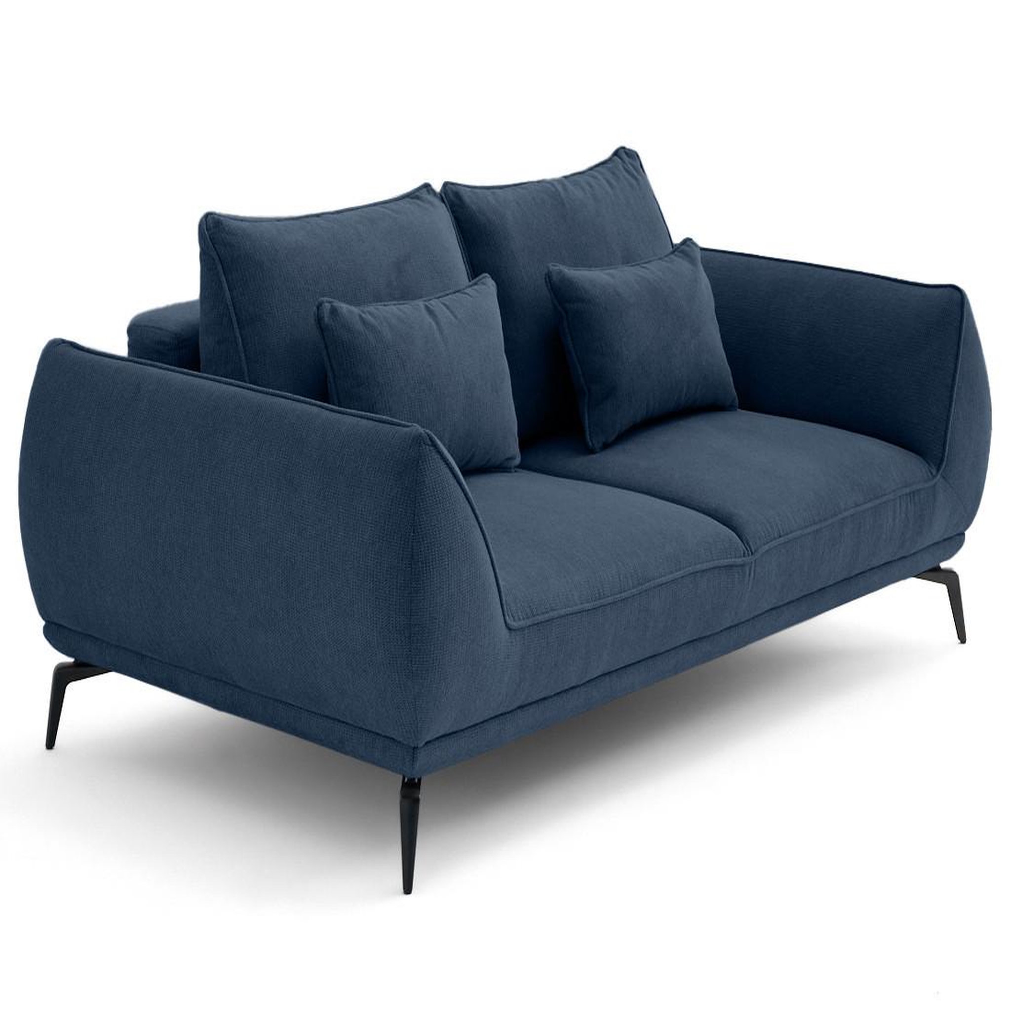 Voir la diapositive 3 : LISA DESIGN Arica - canapé droit 2 places en tissu texturé