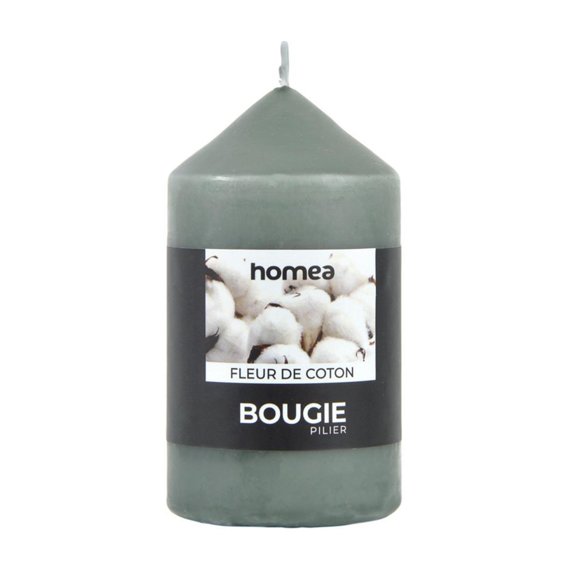 HOMEA Bougie pilier  essentiel ii  11cm fleur de coton