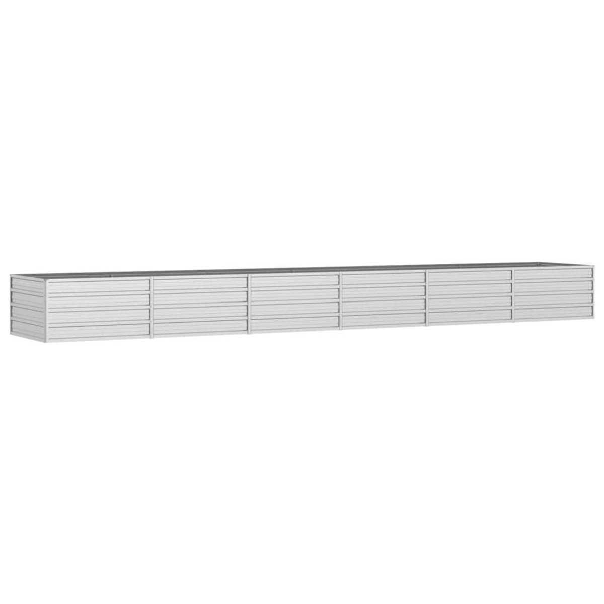 VIDAXL Lit sureleve de jardin 480x80x45 cm Acier galvanise Argente