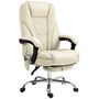 Voir la diapositive 1 : VINSETTO Fauteuil de bureau manager massant chauffant inclinable réglable télécommande repose-pieds rétractable velours beige sable