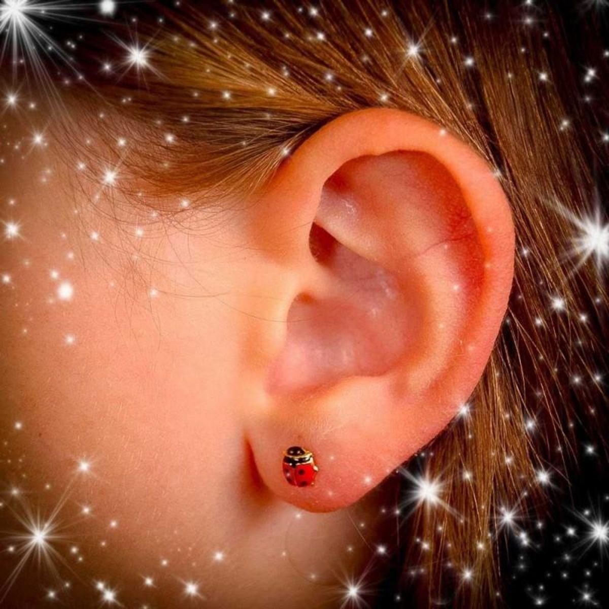 L'ATELIER D'AZUR Boucles d'Oreilles Or 18 Carats 750/000 Jaune - Coccinelles