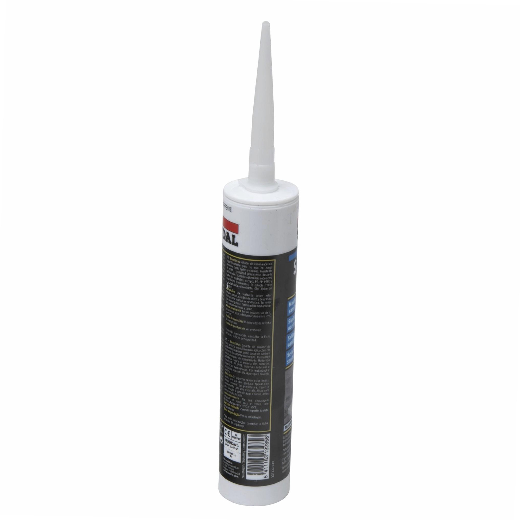 Voir la diapositive 6 : Soudal Cartouche sanitaire transparent 280ml Soudal