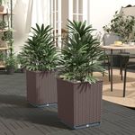 VIDAXL Jardinieres 2 pcs marron 30x30x37 cm polypropylene