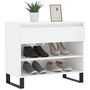 Voir la diapositive 3 : VIDAXL Armoire a chaussure Blanc brillant 70x36x60 cm Bois ingenierie