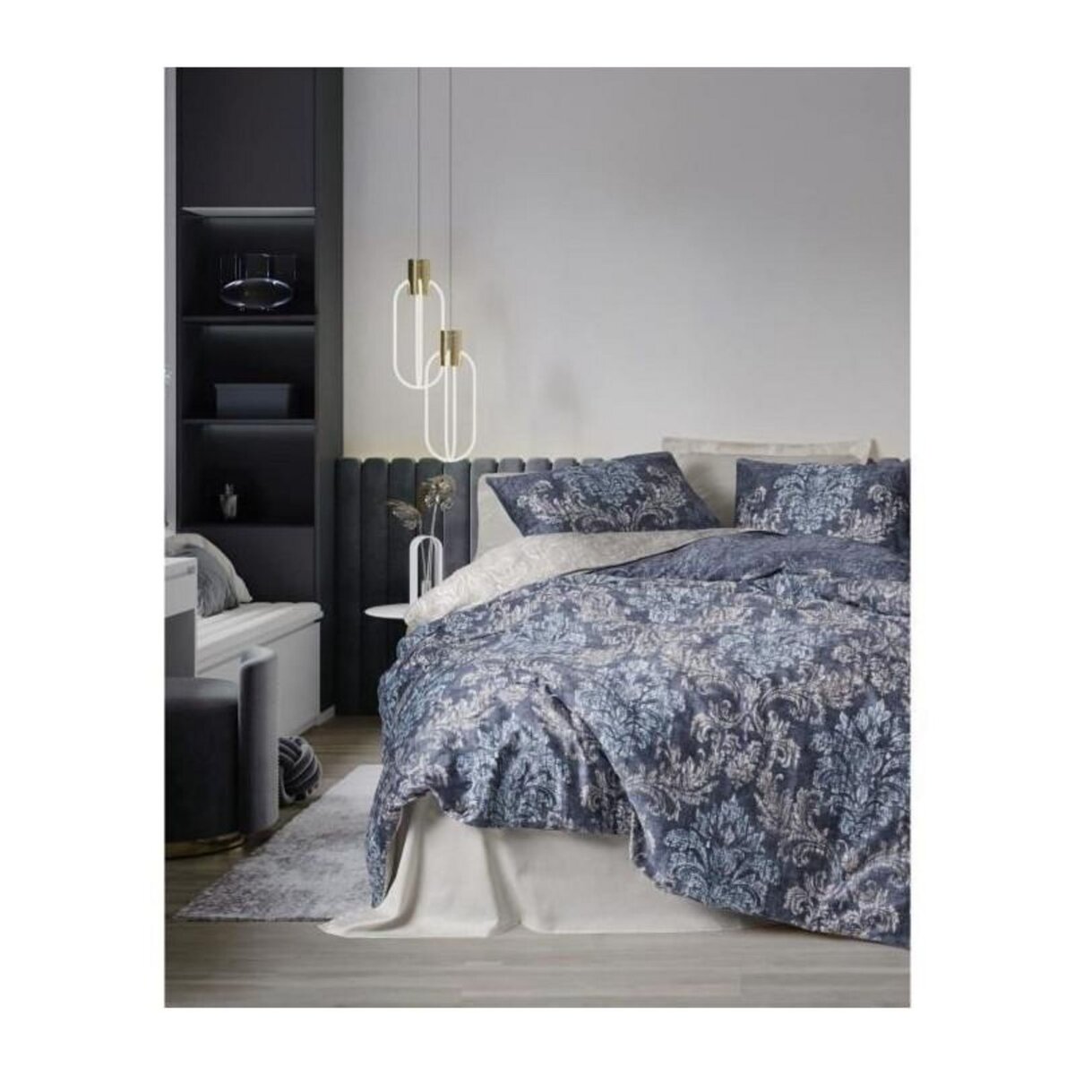 GENERIQUE Parure de lit - 129CTN63972 - 1 housse de couette 220 x 240 cm + 2 taies d'oreiller 60 x 60 cm - Satiné 100% coton - Beige