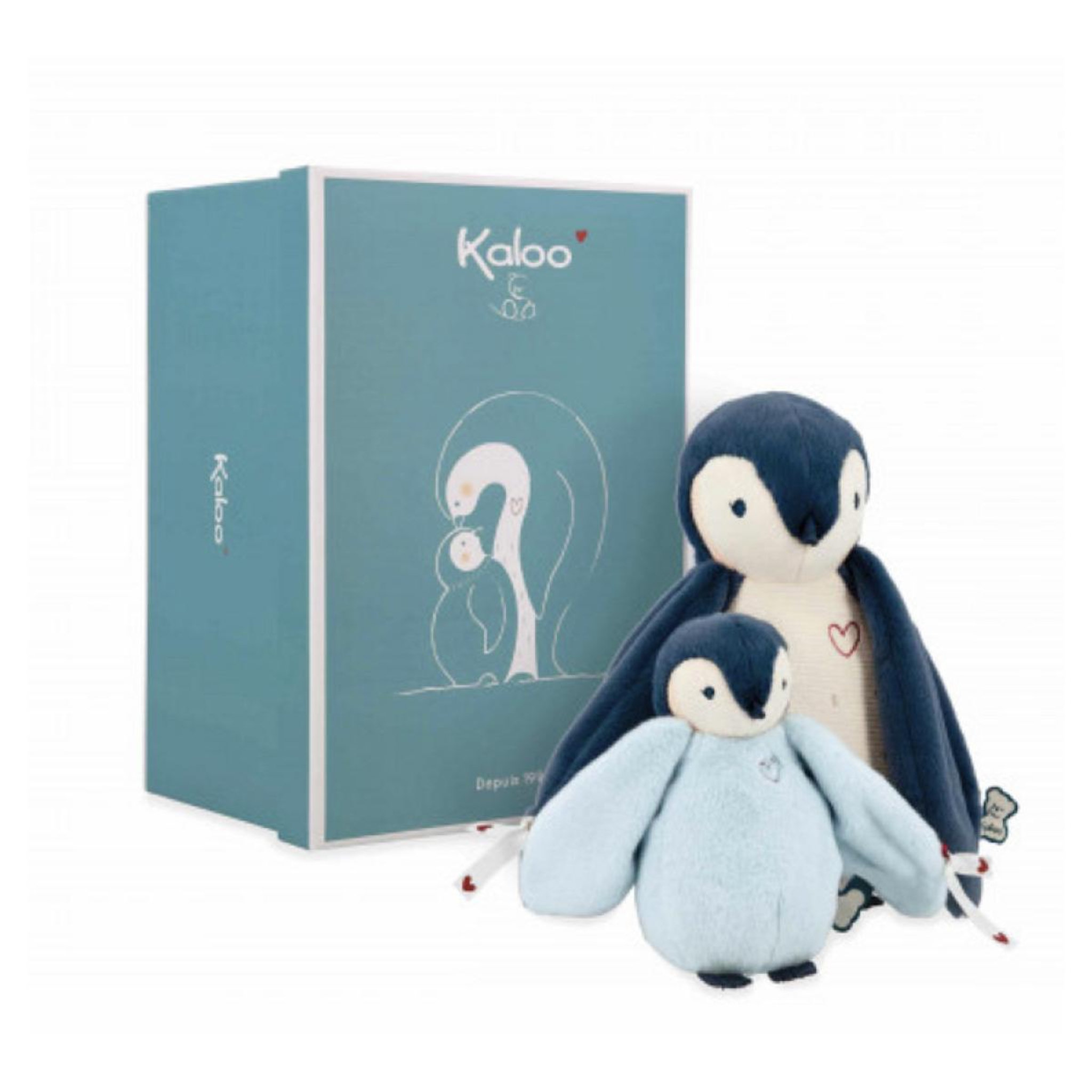 Kaloo Peluches calins manchots bleus