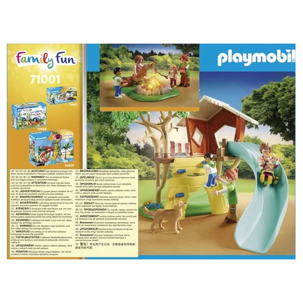 PLAYMOBIL 71001 - Cabane dans les arbres et toboggan