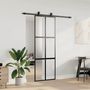 Voir la diapositive 3 : VIDAXL Porte coulissante kit quincaillerie noir 76x205 cm verre trempe