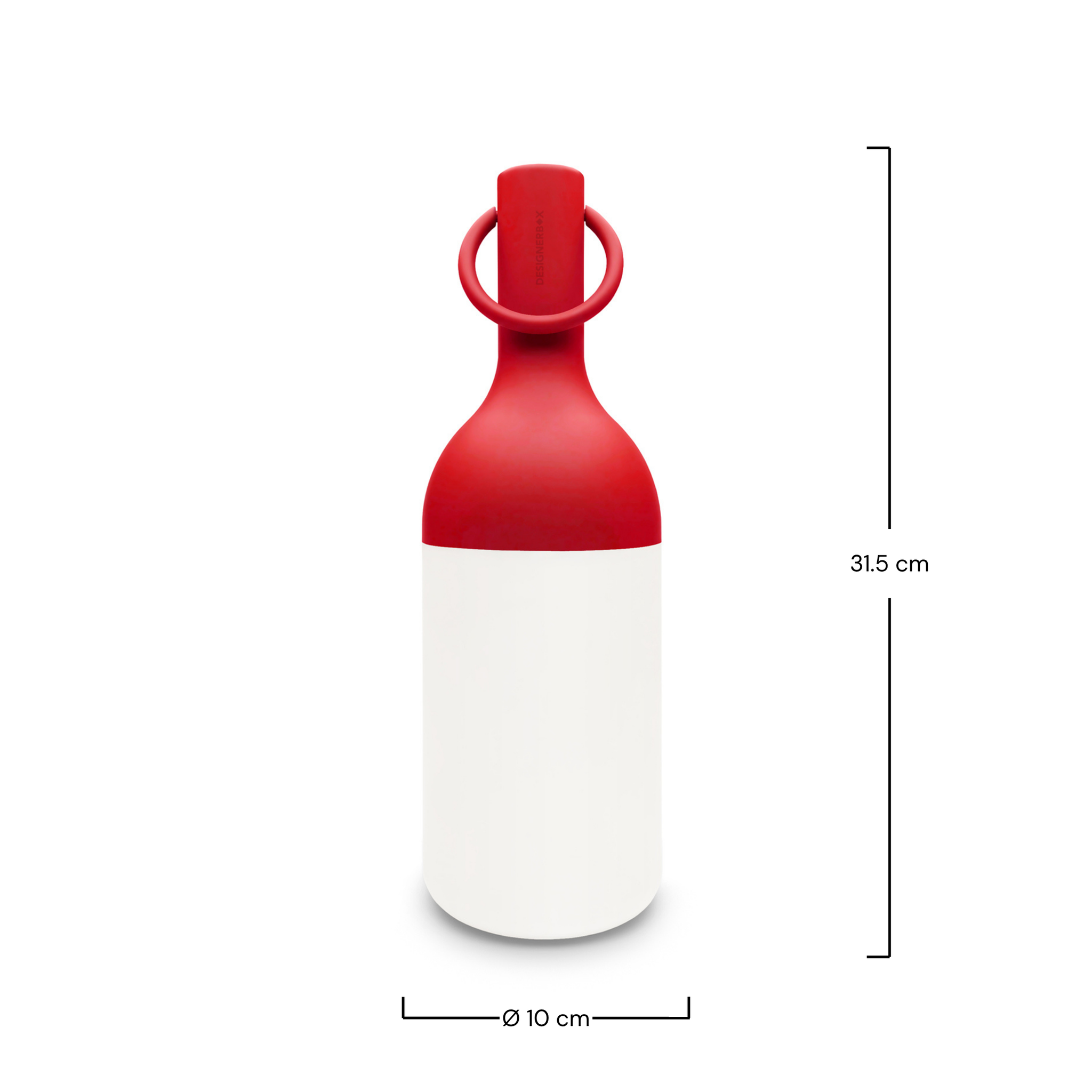 Voir la diapositive 4 : MAISON PAVANE Lampe nomade en plastique rouge-elo