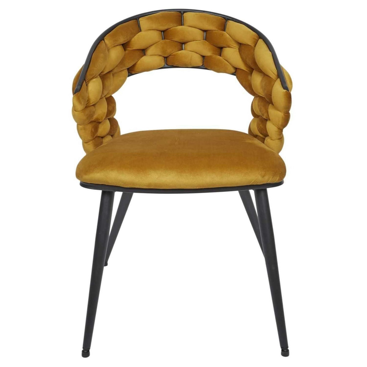 The Home Deco Factory Lot de 2 chaises assise tressée LUND