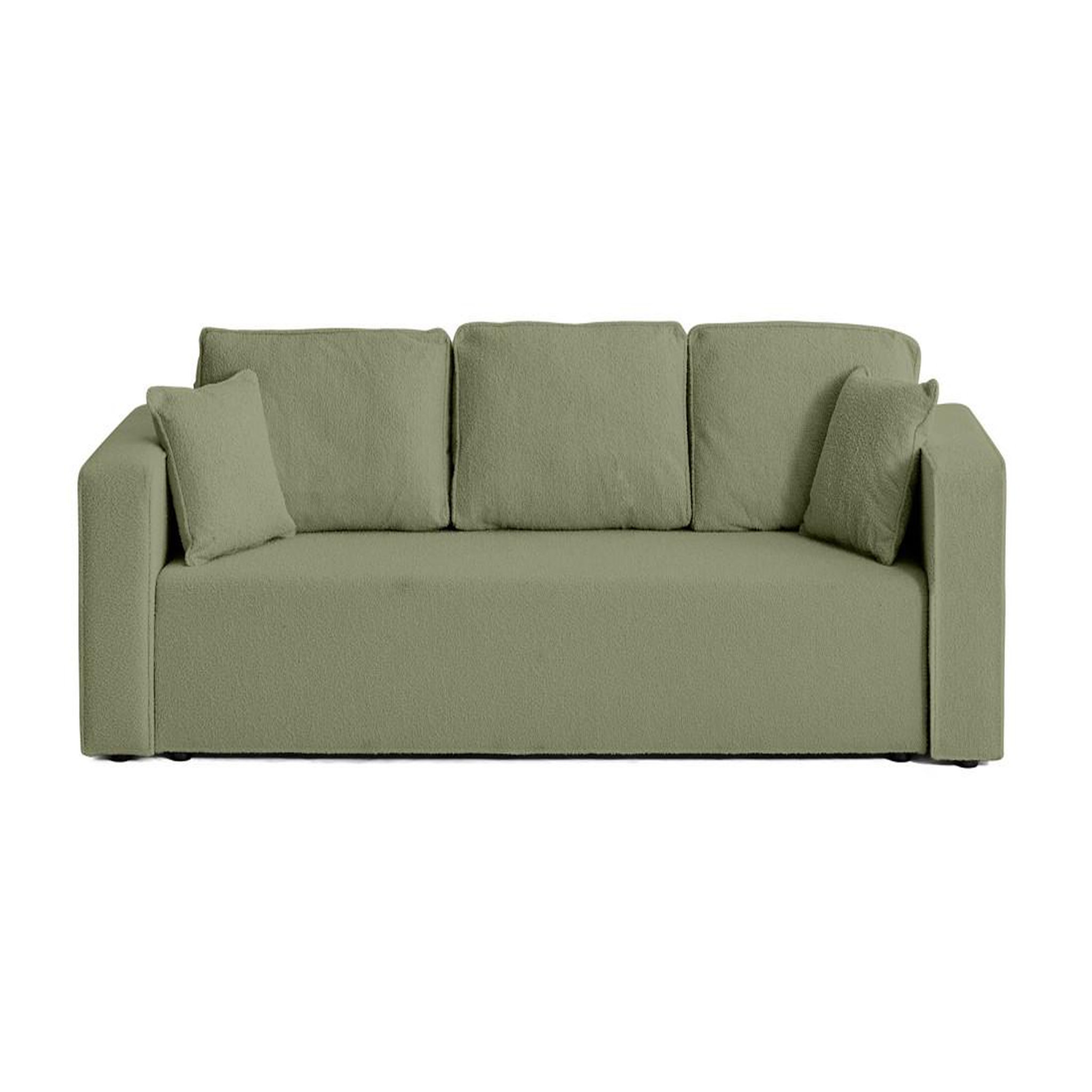 Voir la diapositive 1 : BEST MOBILIER Topaze - canapé 3 places - convertible avec coffre - en tissu bouclette