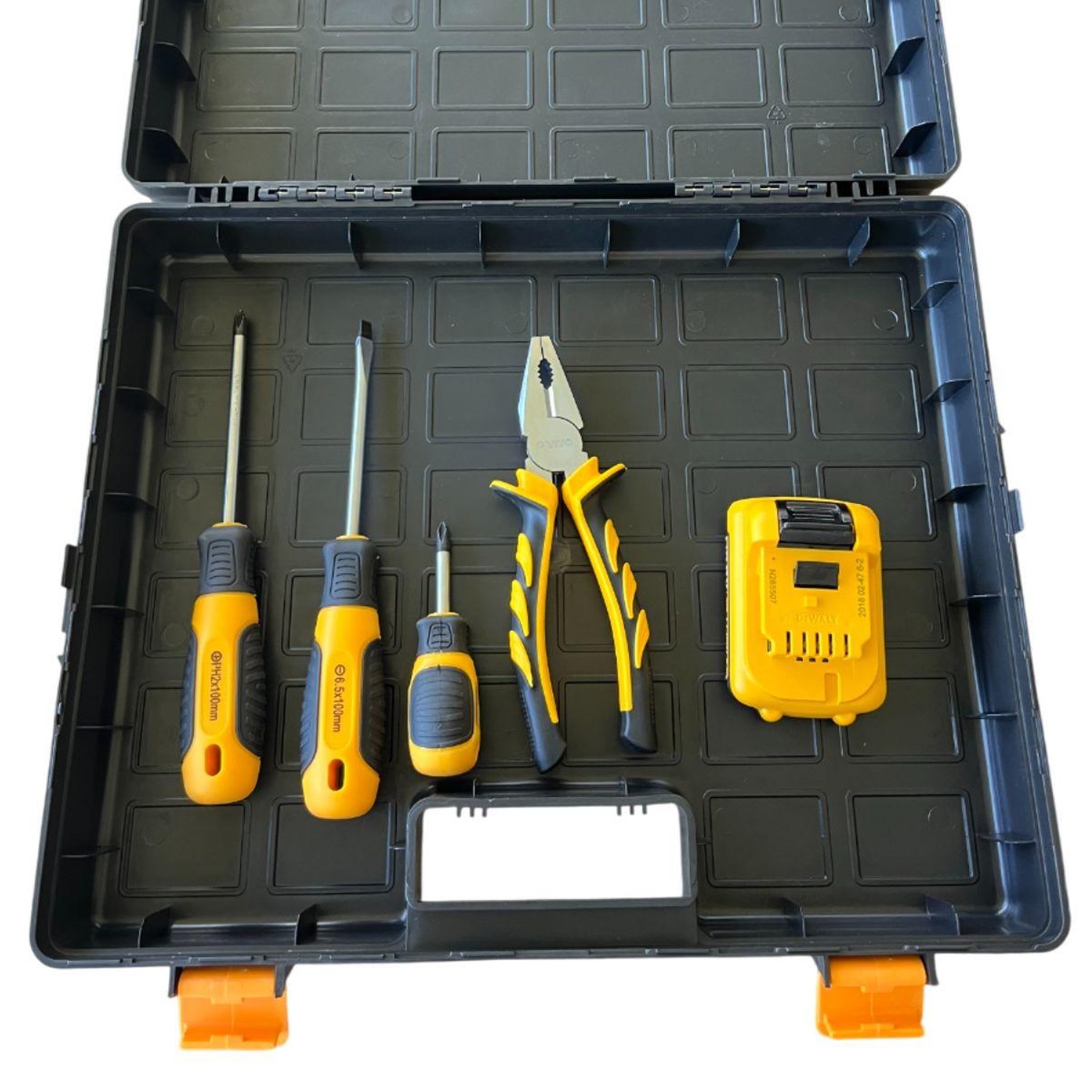 Voir la diapositive 3 : ART PLAST Boite à outils vide 37.2 x 31.4 x 10 cm mallette de bricolage visseuse perceuse outils electroportatifs artplast