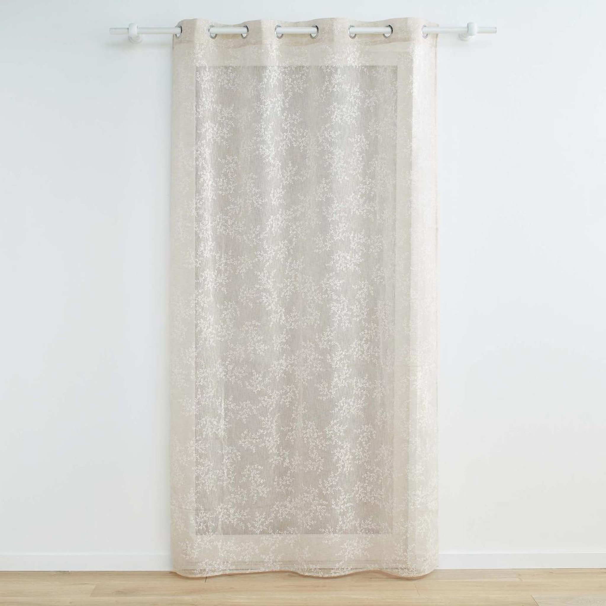 Douceur d'Intérieur Rideau voilage à œillets  karla  140x280cm taupe