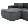 Voir la diapositive 5 : BEST MOBILIER Enma - canapé d'angle réversible 4 places convertible avec coffre en tissu texturé