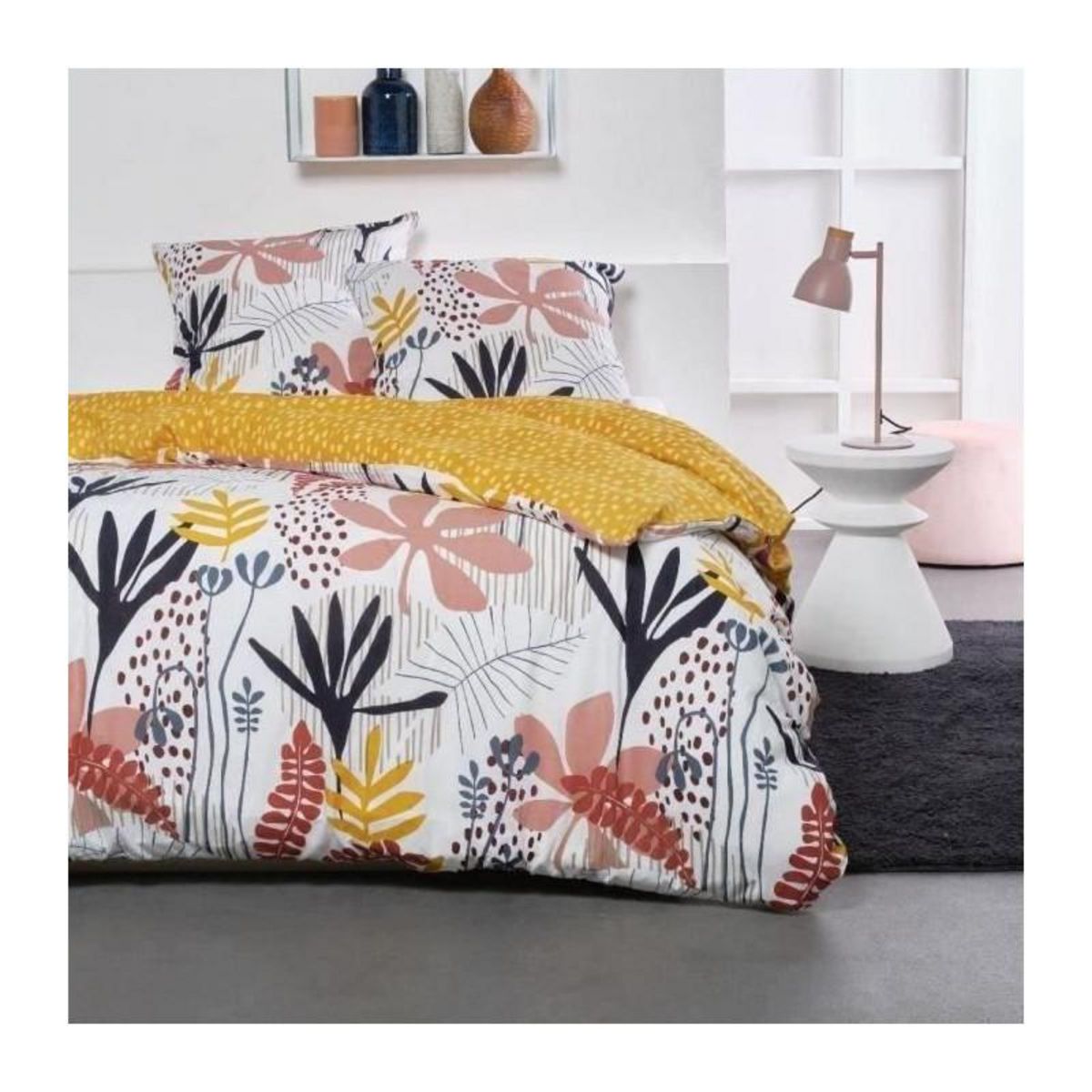 Today Parure de lit - TODAY Sunshine - 240x220 cm - 2 personnes - coton imprimé floral