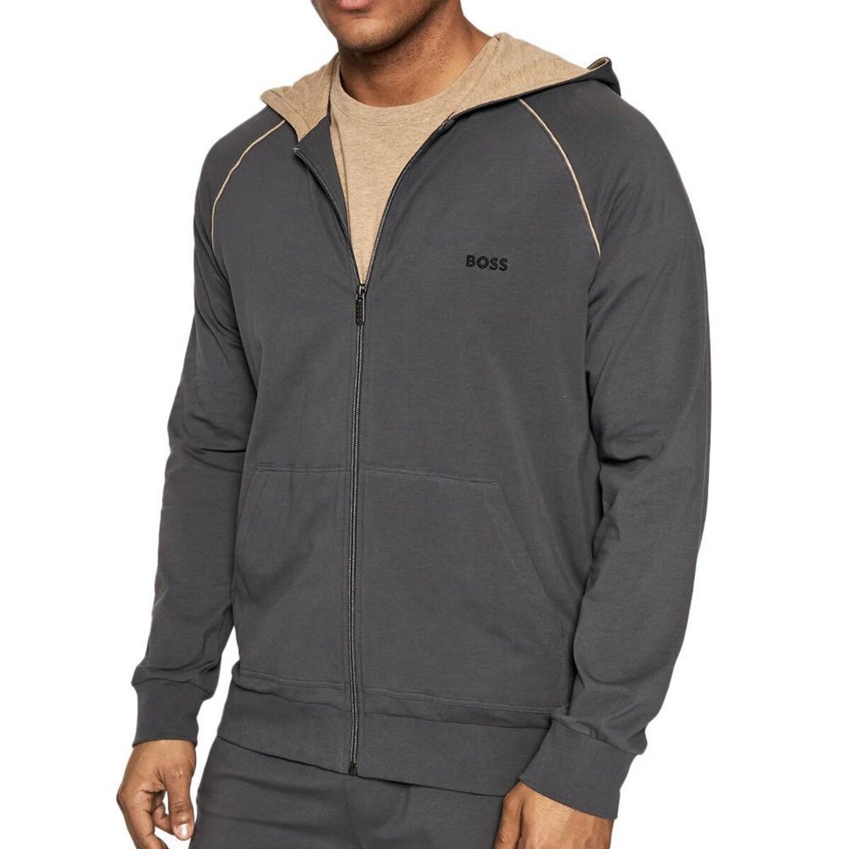 Sweat zipp Gris Homme Hugo Boss H pas cher Auchan