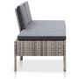 Voir la diapositive 3 : VIDAXL Salon de jardin 3 pcs avec coussins Resine tressee Gris