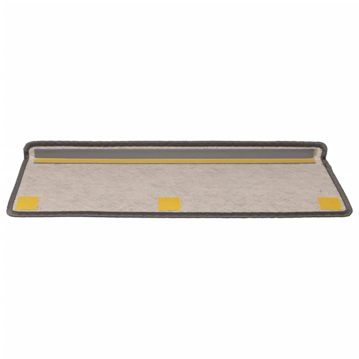 VIDAXL Tapis d'escalier autocollants 15 pcs 65x21x4 cm Gris et beige