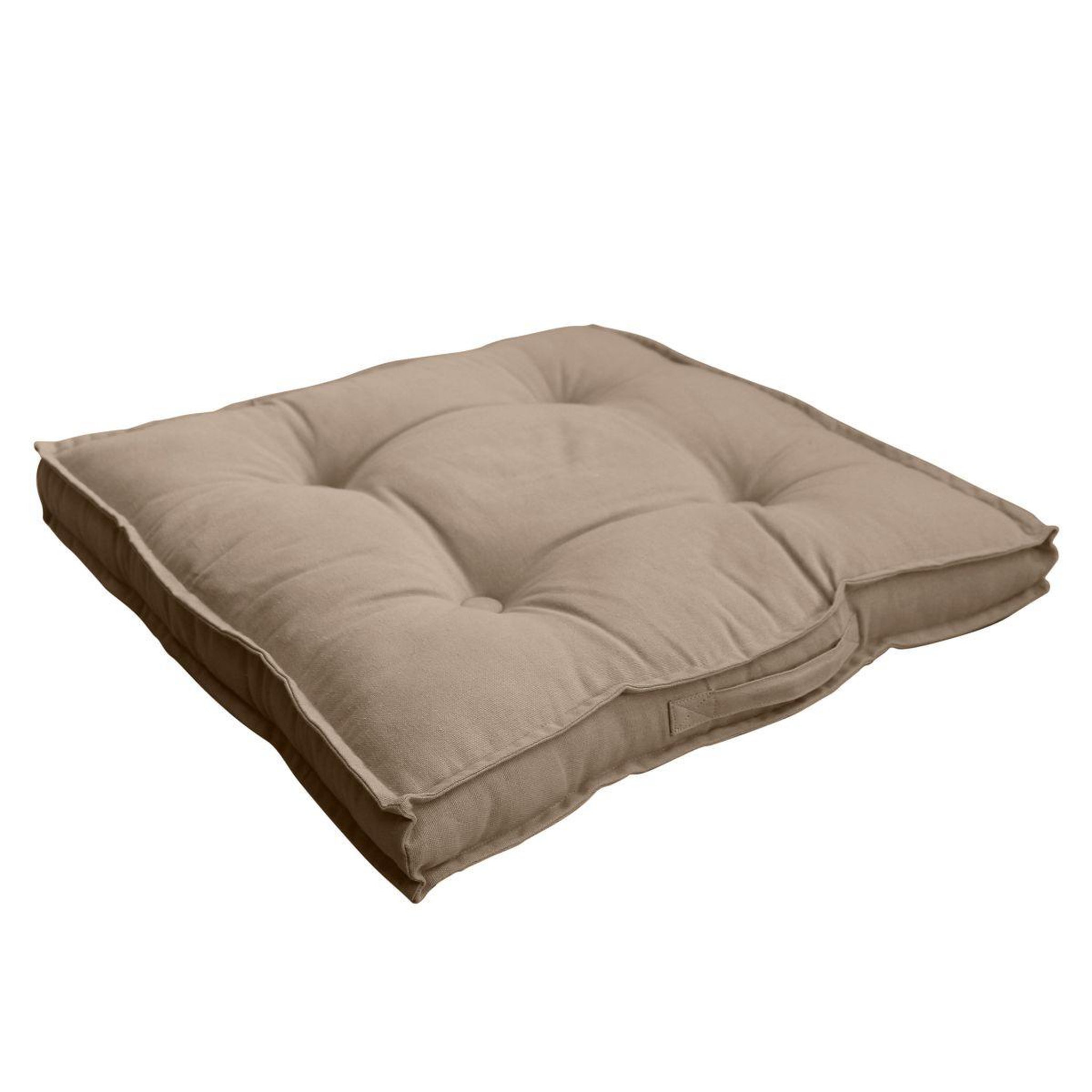 Voir la diapositive 3 : ENJOY HOME Coussin de Sol Uni  Panama  50x50cm Naturel