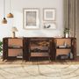 Voir la diapositive 3 : VIDAXL Buffets 3 pcs Chene fume Bois d'ingenierie