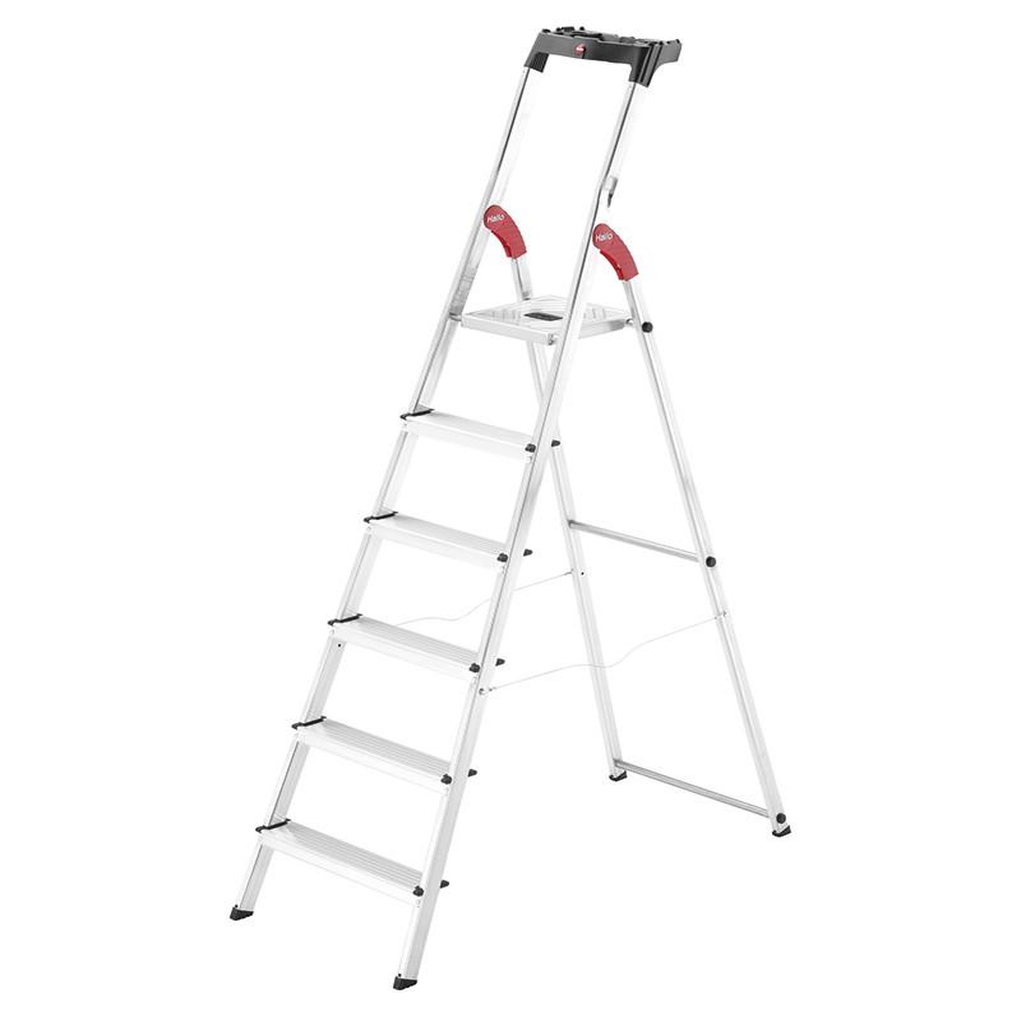 HAILO Escabeau Hailo L60 sécurisé pliable - 6 marches - 3.03m - en alu ultra léger
