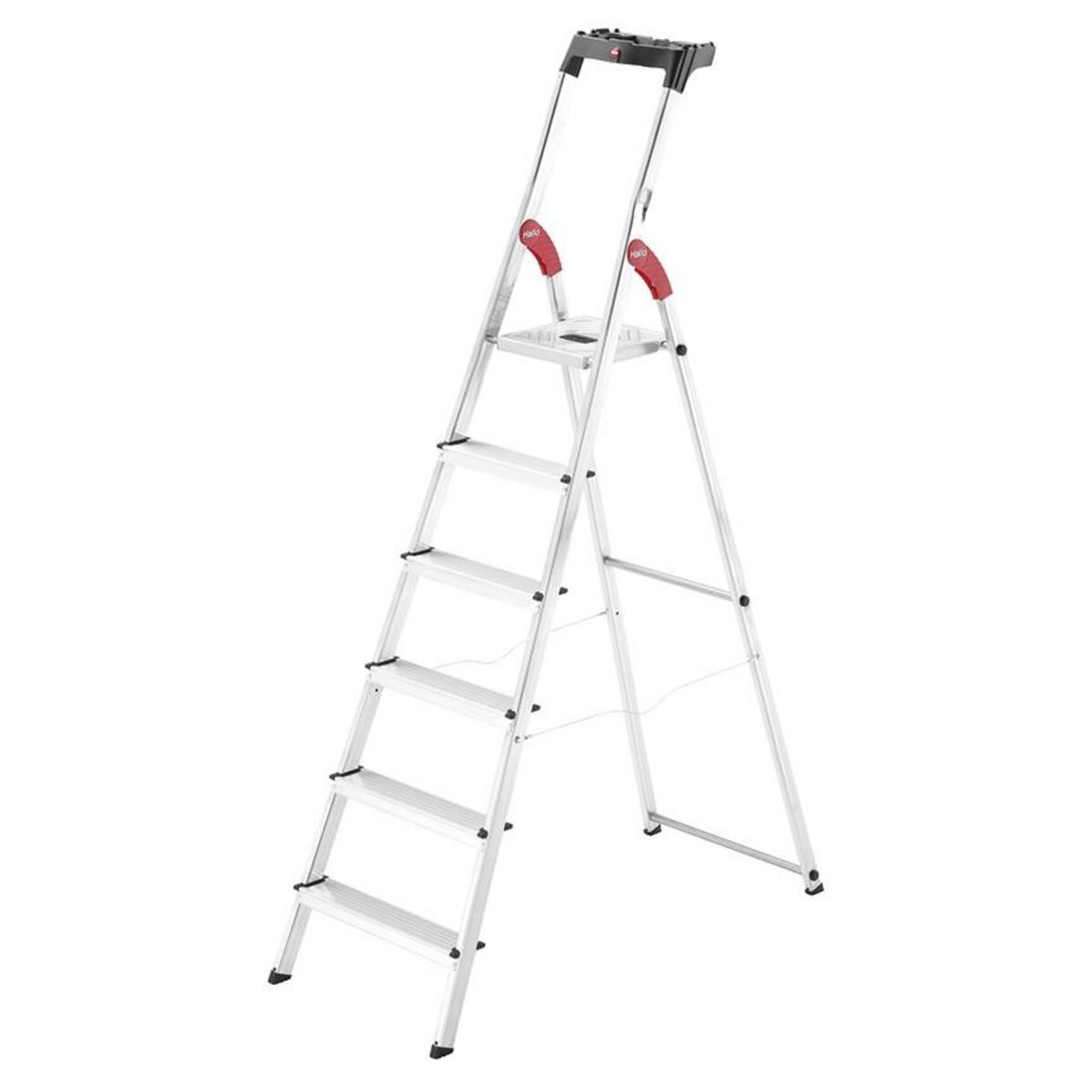 HAILO Escabeau Hailo L60 sécurisé pliable - 6 marches - 3.03m - en alu ultra léger