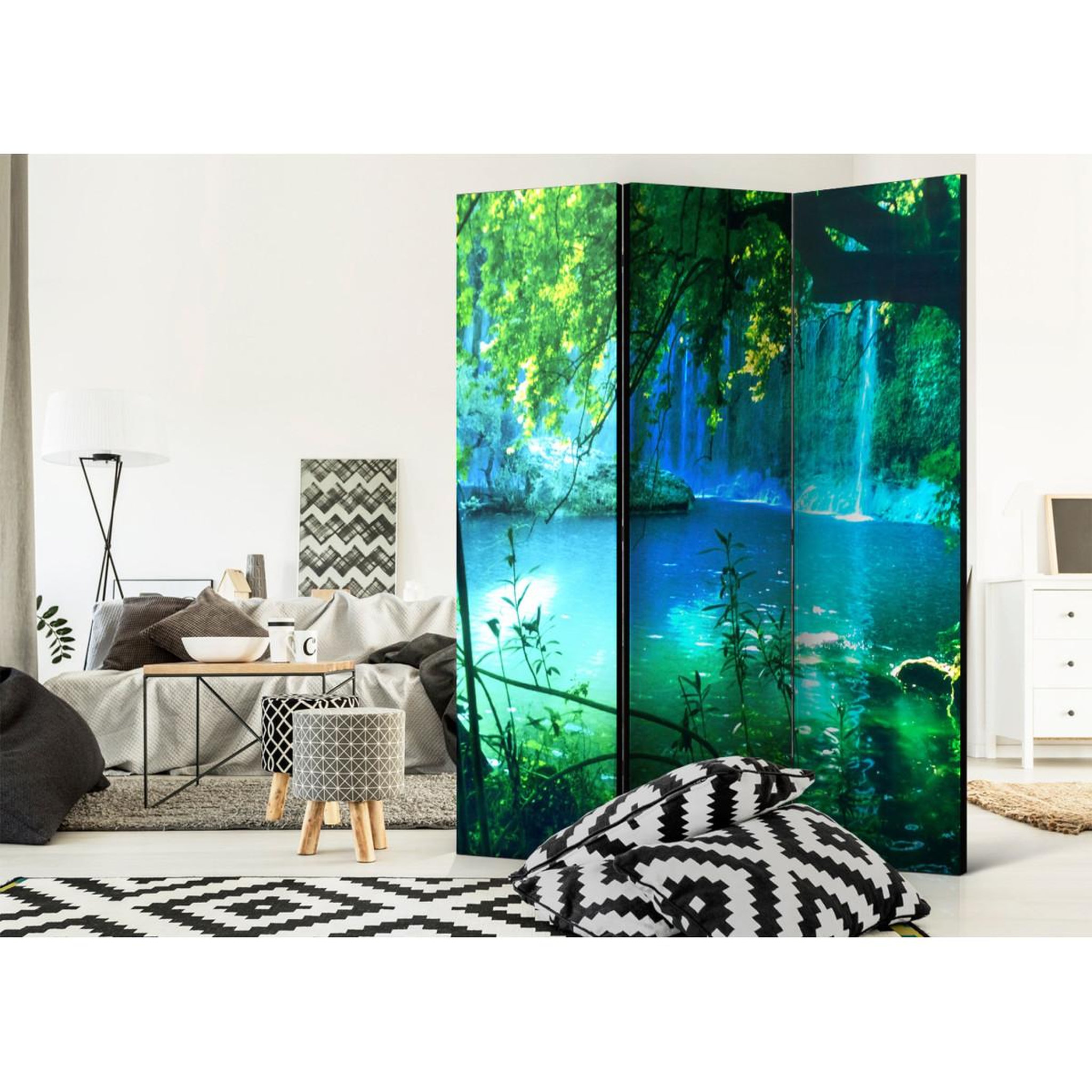 Voir la diapositive 2 : Paris Prix Paravent 3 volets  kursunlu waterfalls  135x172cm