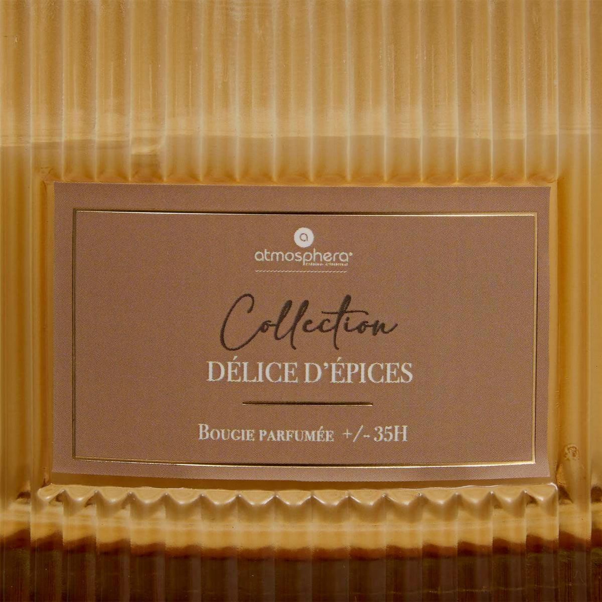 Voir la diapositive 3 : ATMOSPHERA Bougie parfumée en verre  albie  635g délice d'épices