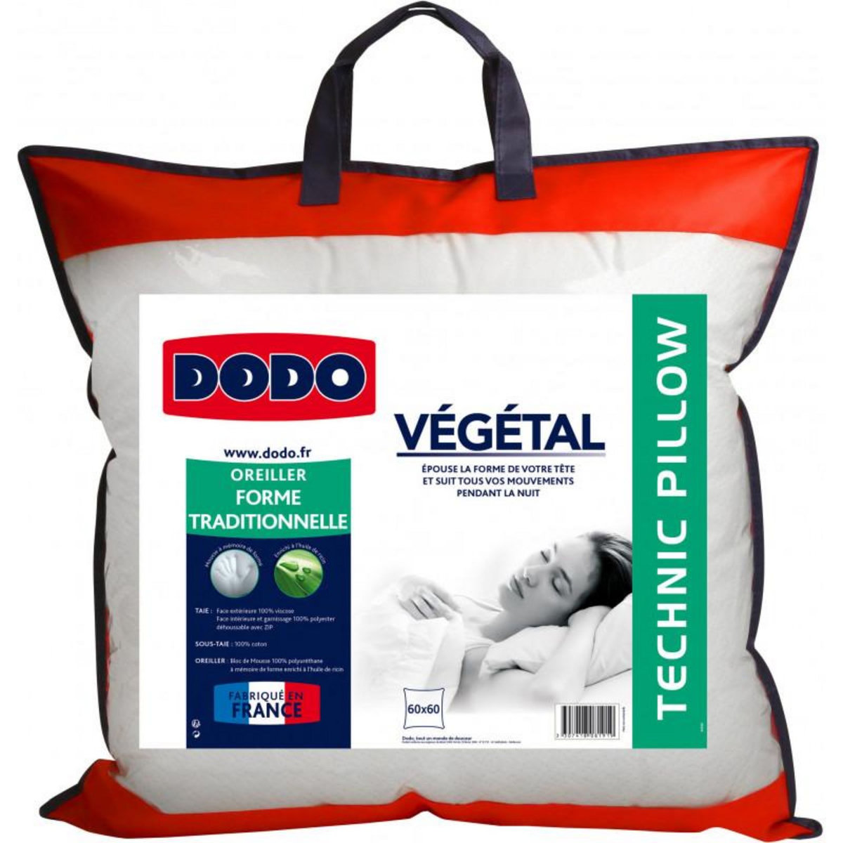 DODO OREILLER RECTANGLE DODO VEGETALMOUSSE-4570