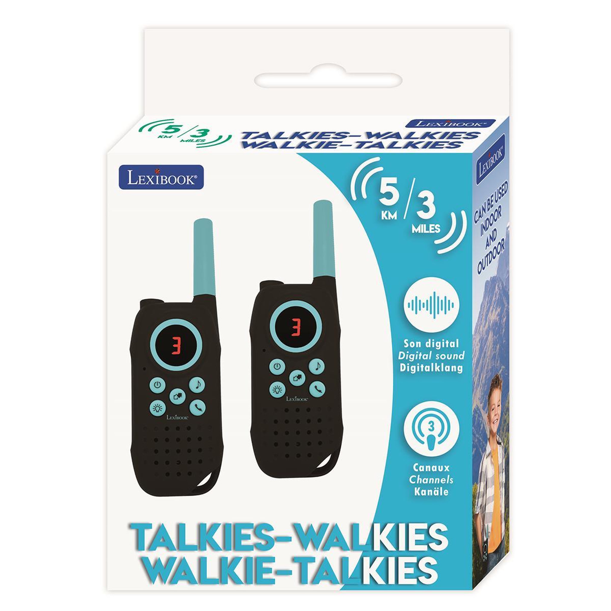 Voir la diapositive 3 : Lexibook Talkie-Walkies Digitaux portée 5km