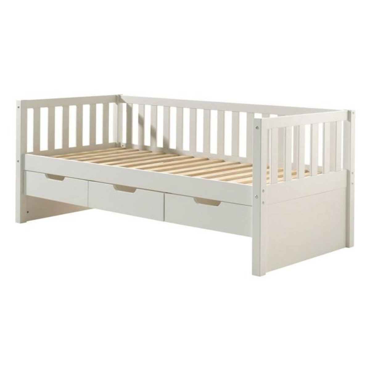 Paris Prix Lit Capitaine Enfant & 3 Tiroirs  Fritz  90x200cm Blanc