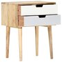 Voir la diapositive 2 : VIDAXL Table de chevet 47x35x59 cm Bois de manguier massif