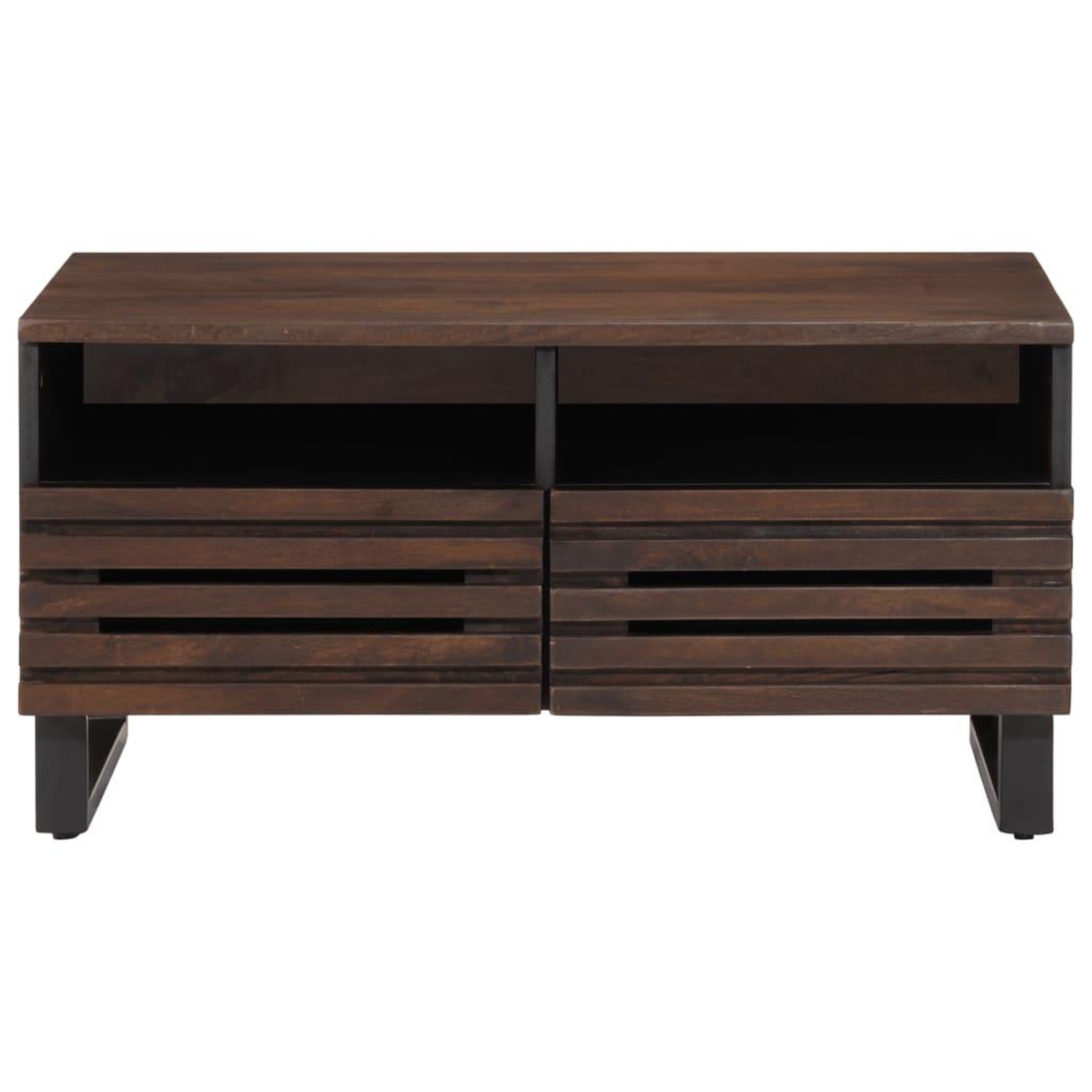 Voir la diapositive 2 : VIDAXL Table basse marron 80x55x40 cm bois de massif manguier