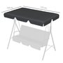 Voir la diapositive 3 : OUTSUNNY Toile de Rechange pour balancelle de Jardin Tissu Polyester Haute densité 200 g/m² 192L x 144l cm - noir