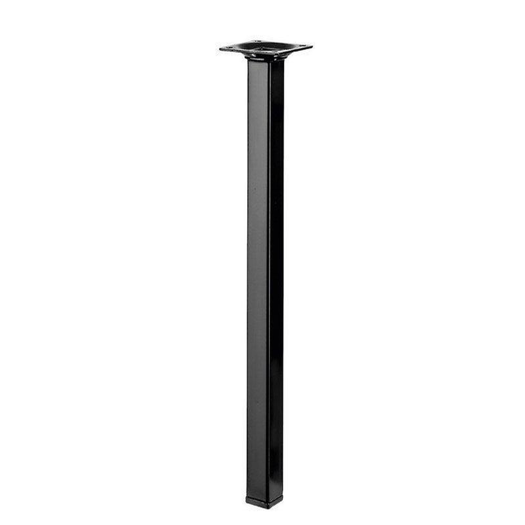 CENTRALE BRICO Pied table basse carré HETTICH fixe, H.30 cm acier époxy noir