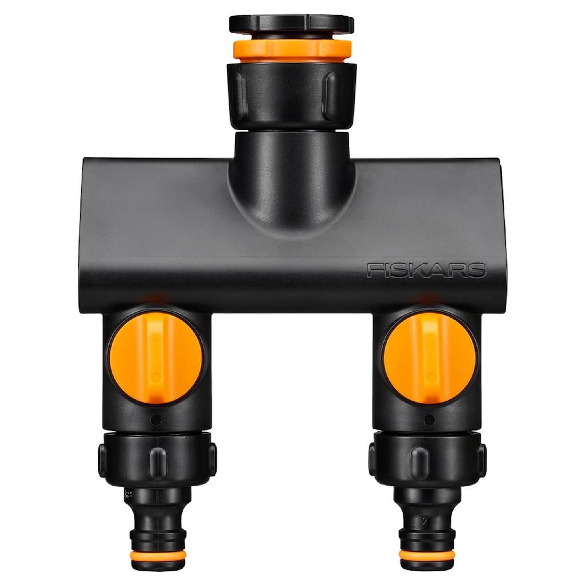 Fiskars Raccord 2 voies - comfort avec vannes on/off - répartiteur robinet arrosage universel