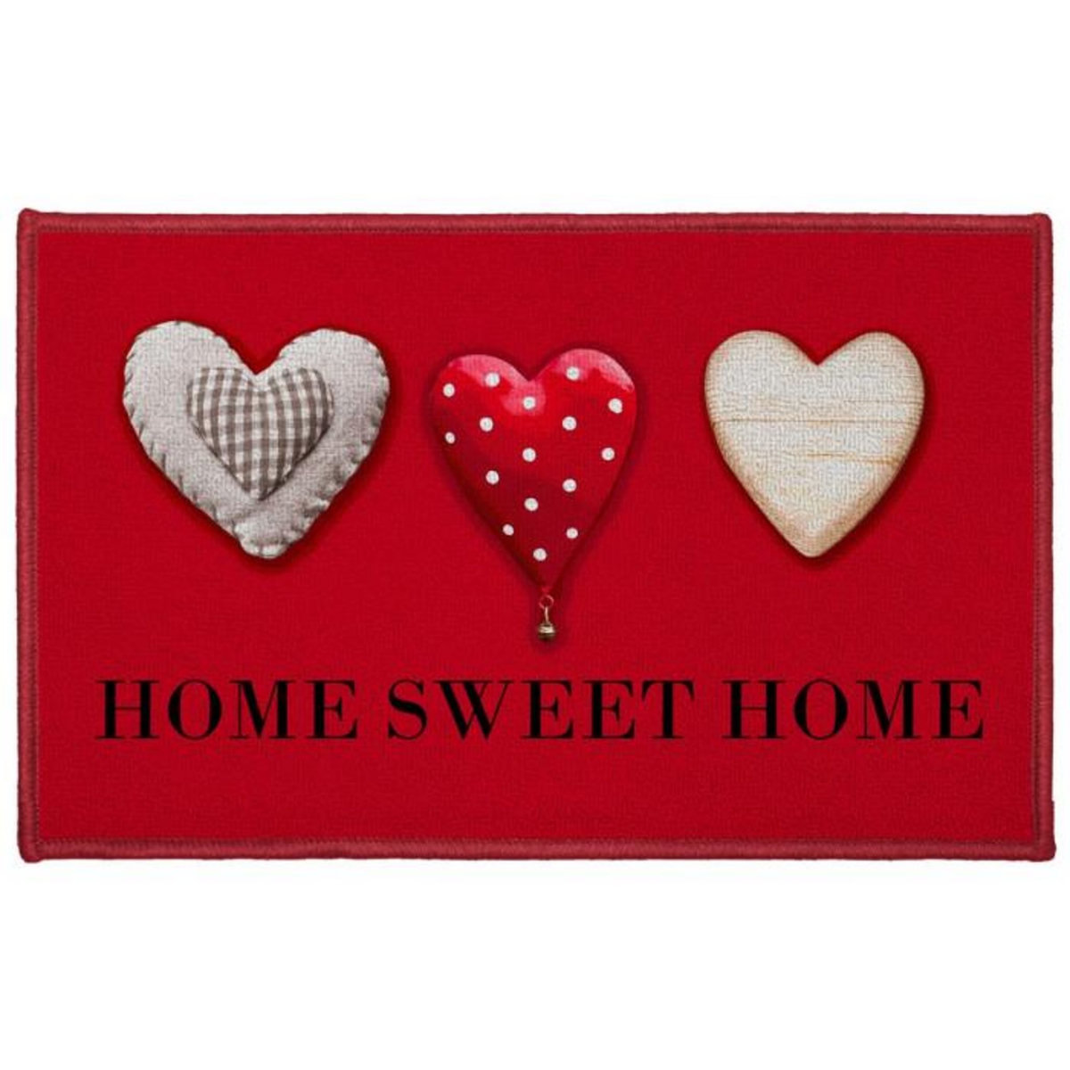 Paris Prix Tapis Déco  Home Passion  50x80cm Rouge