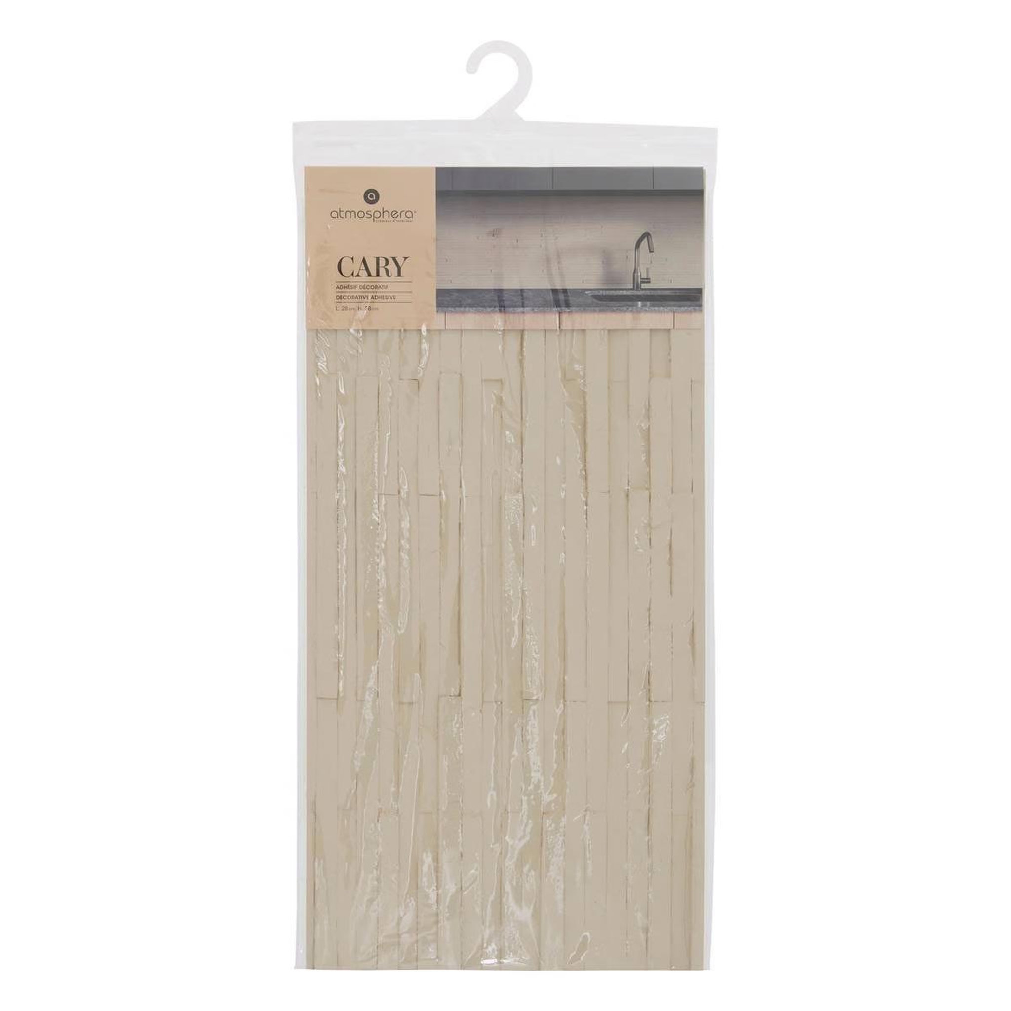 Voir la diapositive 3 : ATMOSPHERA Sticker effet pierre  cary  28x58cm beige
