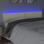 Voir la diapositive 3 : VIDAXL Tete de lit a LED Creme 160x5x78/88 cm Similicuir