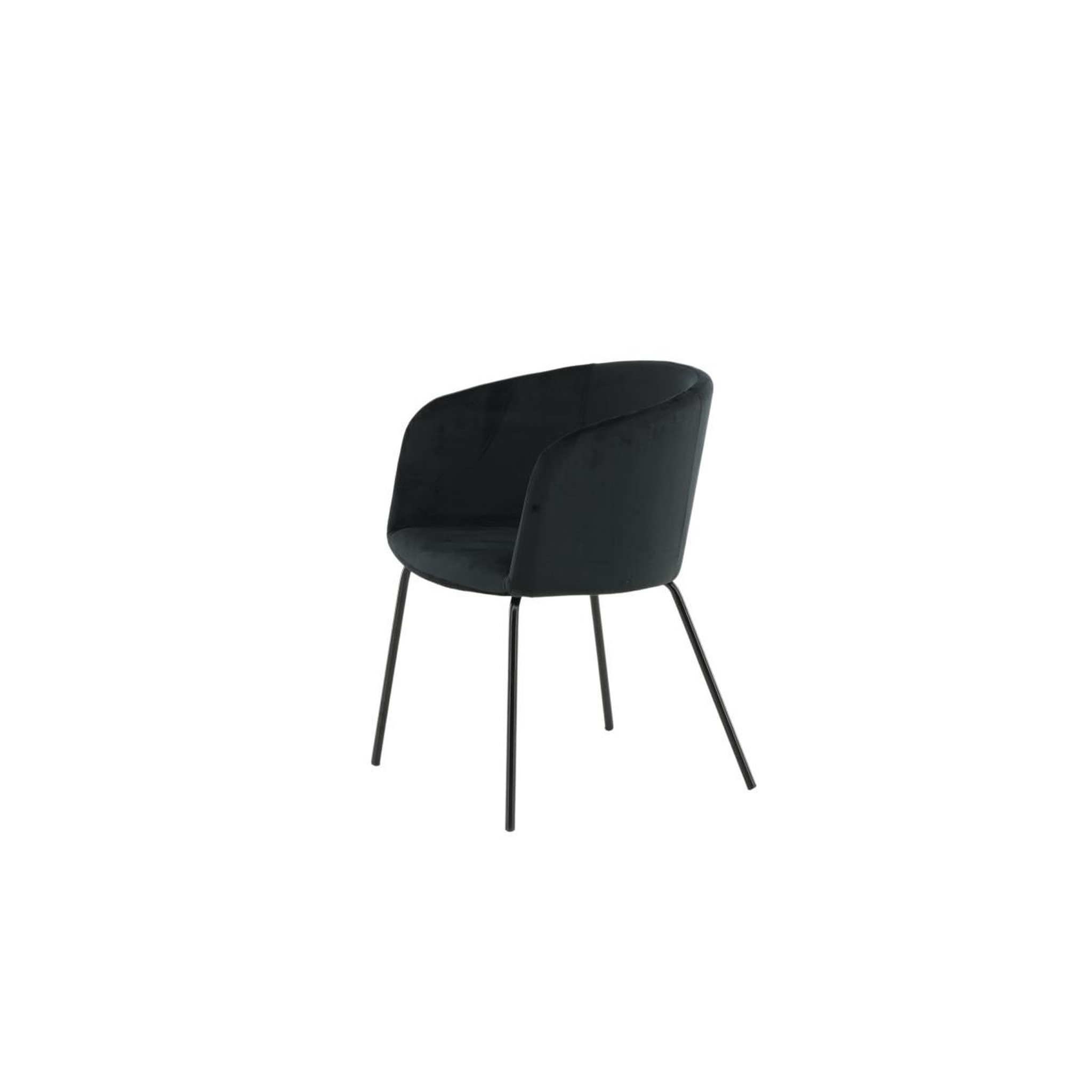 Voir la diapositive 4 : Paris Prix Chaise en velours  berit  78cm noir