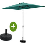 Habitat et Jardin Parasol jardin  Sol 2  - Rectangle - 2 x 3 m - Vert + Dalles à lester incluses