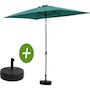 Voir la diapositive 1 : Habitat et Jardin Parasol jardin  Sol 2  - Rectangle - 2 x 3 m - Vert + Dalles à lester incluses