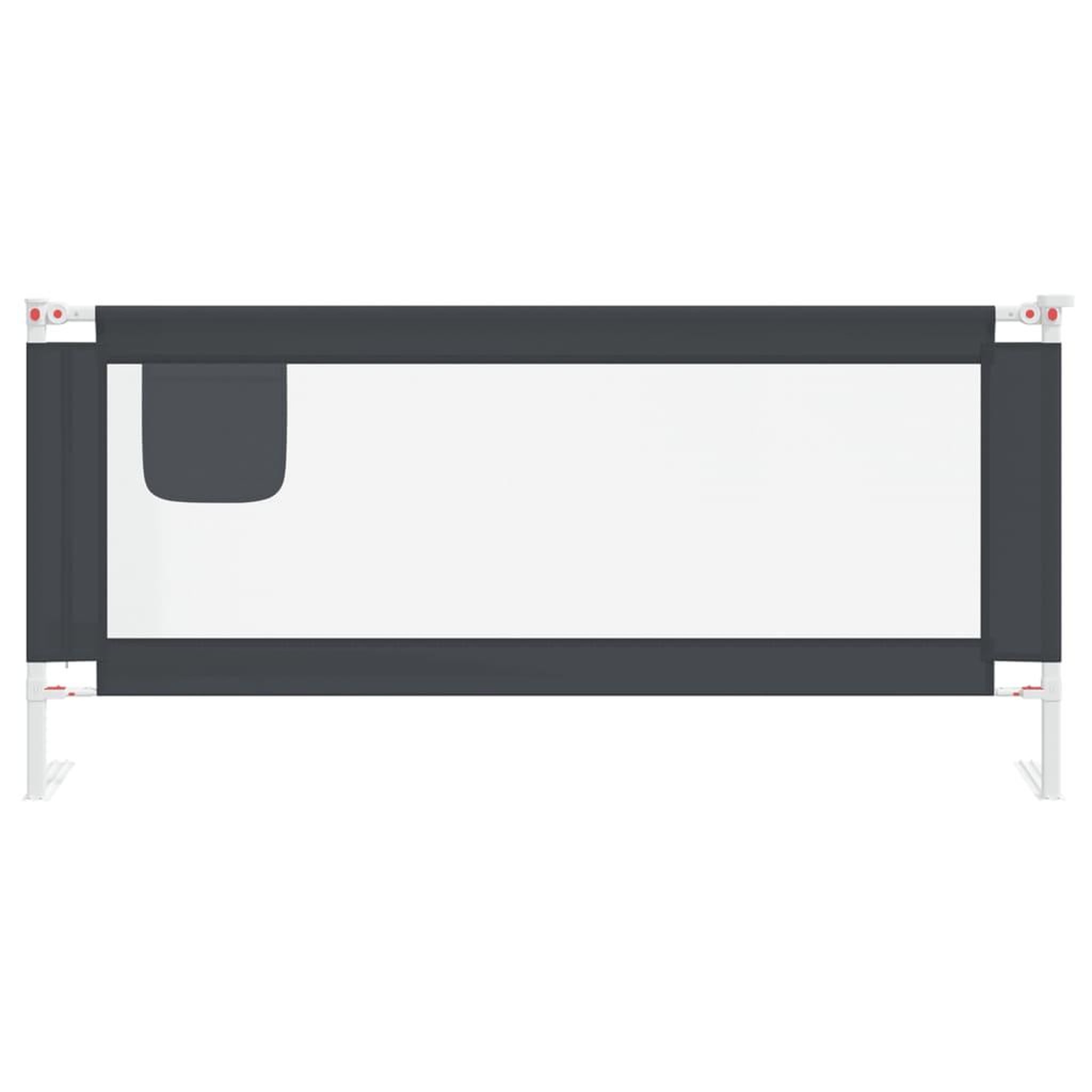 Voir la diapositive 3 : VIDAXL Barriere de securite de lit d'enfant Gris fonce 200x25 cm Tissu