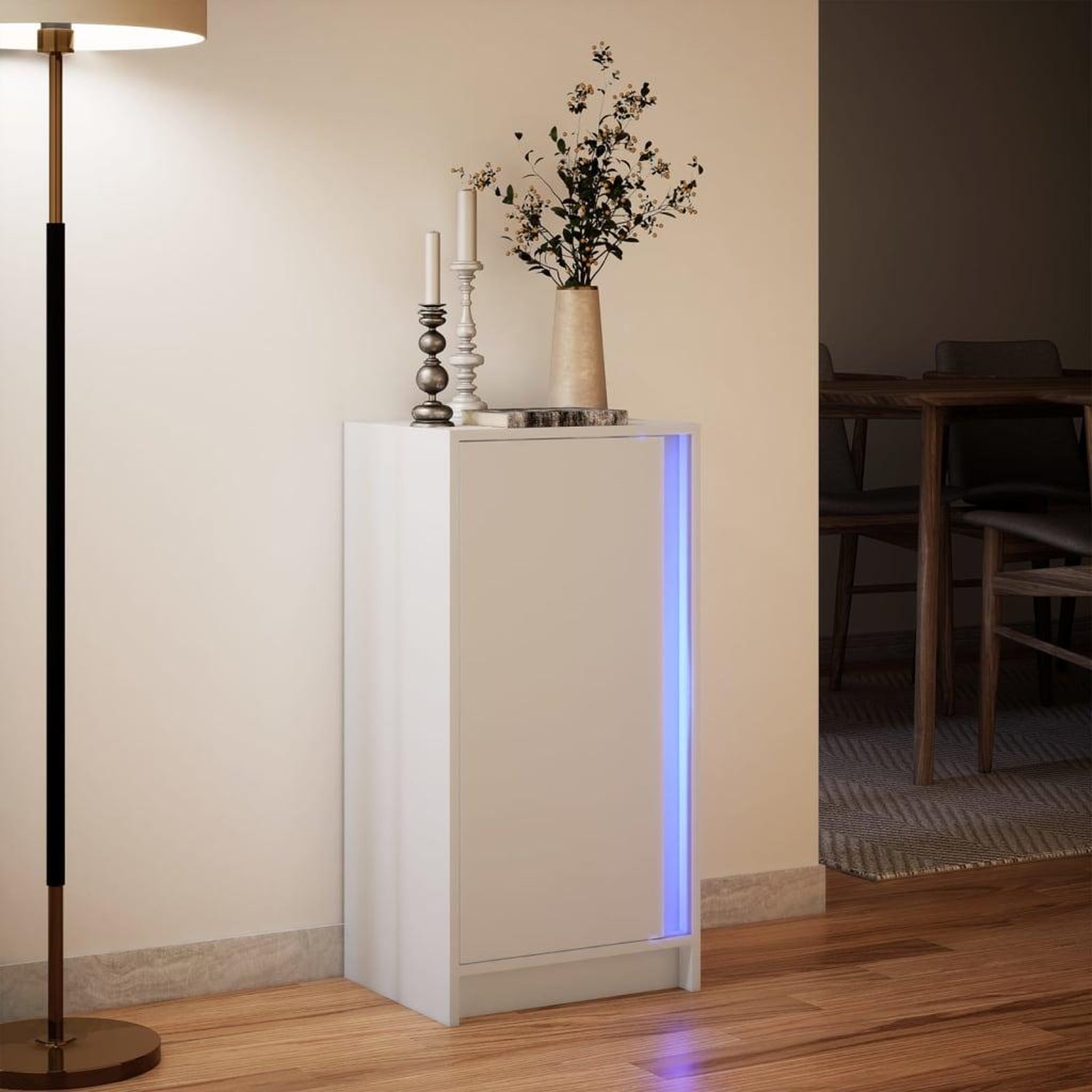 Voir la diapositive 5 : VIDAXL Buffet avec LED blanc 42,5x34x85 cm bois d'ingenierie