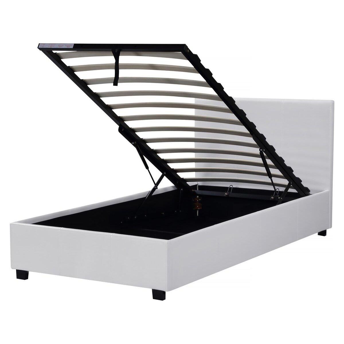 Habitat et Jardin Lit avec coffre  Carla  - 90 x 190 cm - Blanc