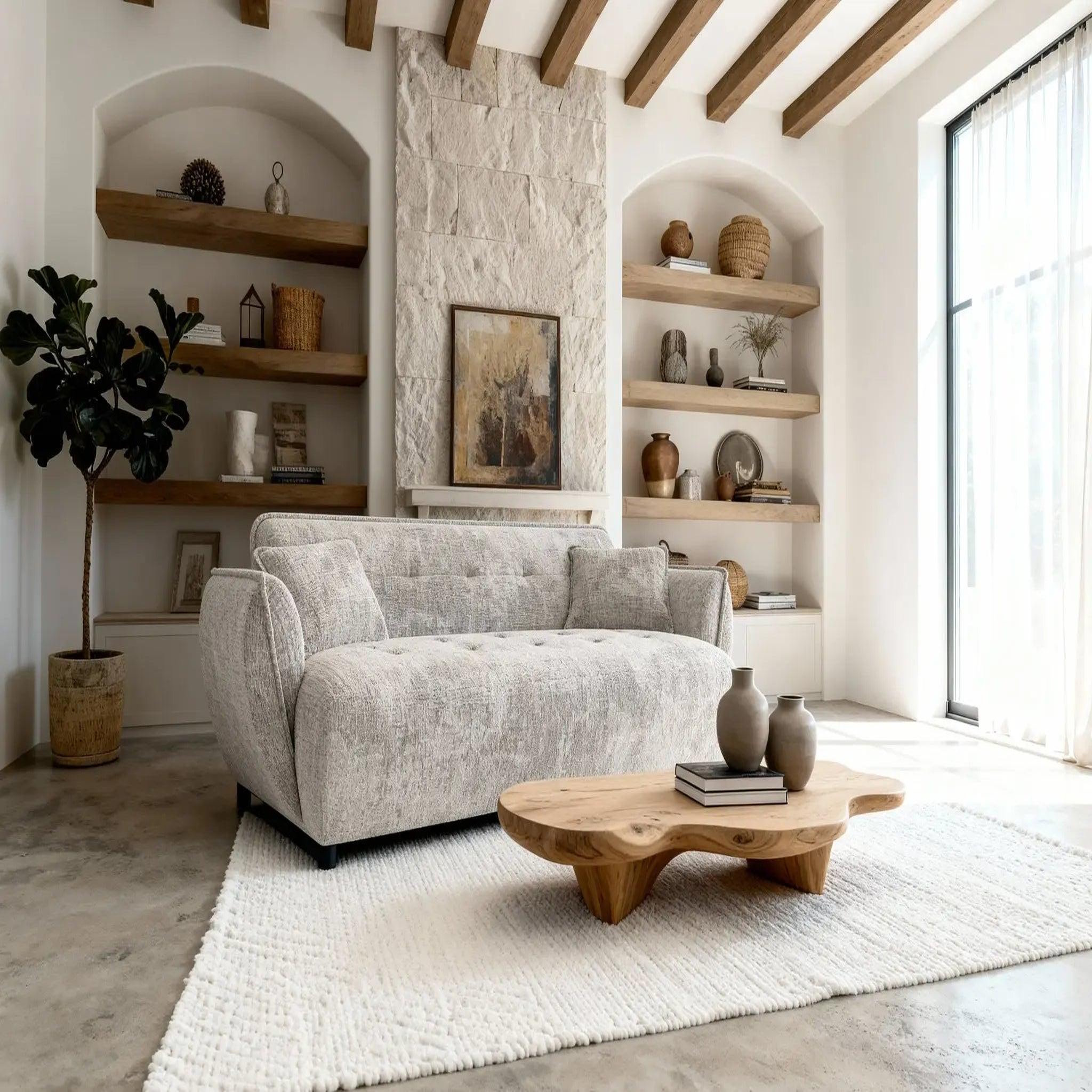 Voir la diapositive 4 : CASANOVA PARIS Mona - canapé droit tissu chenille 3 places