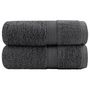 Voir la diapositive 1 : VIDAXL Serviettes de visage de qualité sup. SOLUND 2 pcs anthracite