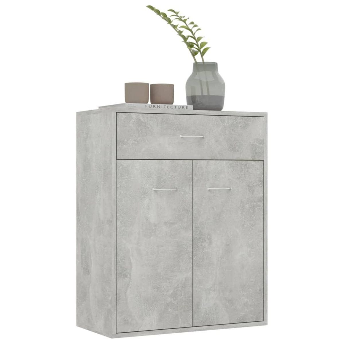 VIDAXL Buffet Gris beton 60x30x75 cm Bois d'ingenierie