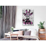 Voir la diapositive 2 : Paris Prix Tableau Imprimé  Giraffe with Pipe Pink