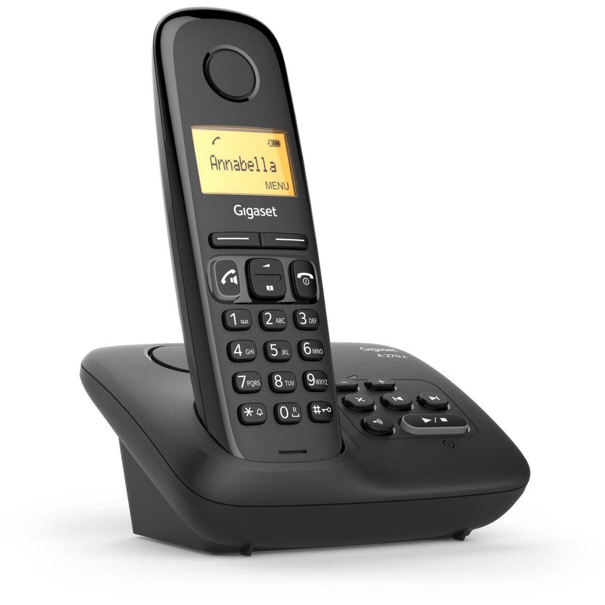Voir la diapositive 2 : GIGASET Téléphone sans fil A270A NOIR